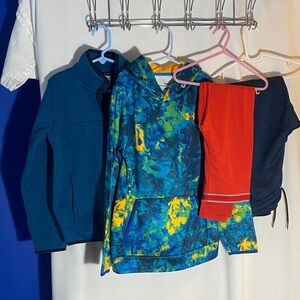 Under Armour Kids' Vibrant Blue and Yellow Hoodie, Kids Bundle Size Medium Boys